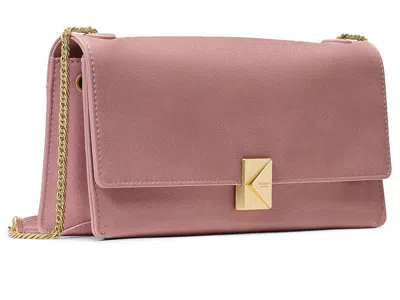 Kate Spade Deco Glazed Leather Soft Shoulder Bag Handbags Dusk Rose: One Size In Pink