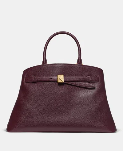 Kate Spade Deco Large Pebbled Leather Satchel In Brown