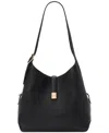 Kate Spade Deco Large Pebbled Leather Shoulder Bag In Black