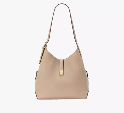 Kate Spade Deco Large Shoulder Bag In Taupe Leather