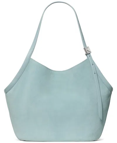 Kate Spade Deco Large Suede Tulip Tote Bag In Blue