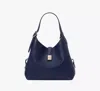 Kate Spade New York Deco Pebbled Leather Small Crossbody Tote In Parisian Navy