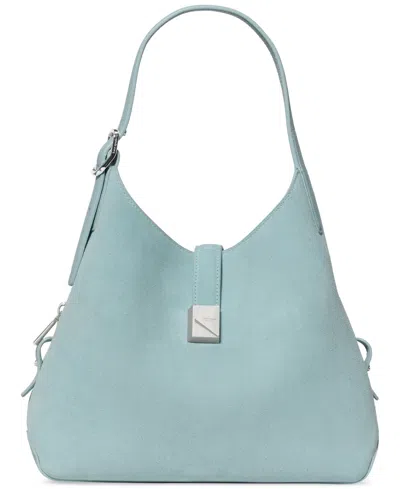 Kate Spade Deco Medium Pebbled Leather Crossbody Tote Bag In Blue