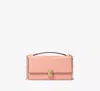 Kate Spade New York Deco Pebbled Leather Mini Flap Chain Crossbody In Apricot Cream