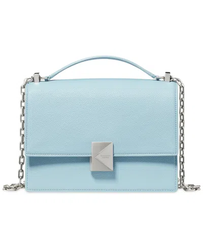 Kate Spade Deco Pebbled Leather Chain Shoulder Bag In Blue