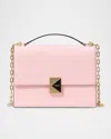 Kate Spade New York Deco Colorblock Pebbled Leather Convertible Crossbody Bag In Pastry Pink Multi