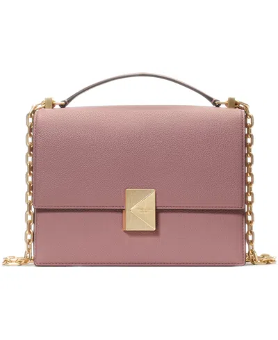 Kate Spade Deco Pebbled Leather Chain Shoulder Bag In Pink