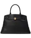 Kate Spade Deco Pebbled Leather Extra Large Satchel In Black