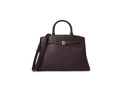 Kate Spade Deco Pebbled Leather Large Satchel Satchel Handbags Blackberry Jam: One Size In Brown