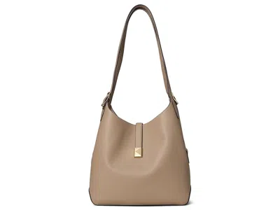 Kate Spade Deco Pebbled Leather Large Shoulder Bag Shoulder Handbags Timeless Taupe: One Size In Brown