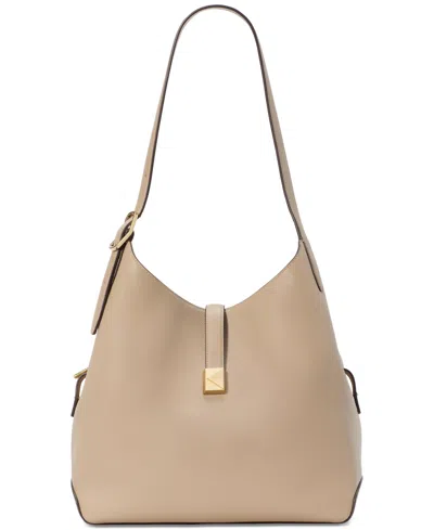 Kate Spade Deco Pebbled Leather Shoulder Bag In Timeless Taupe