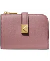 Kate Spade Deco Pebbled Leather Small Compact Wallet In Pink