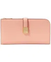 Kate Spade New York Deco Pebbled Leather Zip Slim Wallet In Pink