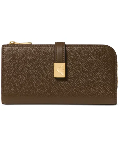 Kate Spade Deco Pebbled Leather Zip Slim Wallet