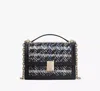 Kate Spade New York Tribeca Plaid Tweed Convertible Chain Shoulder Bag In Black