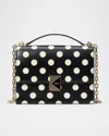 Kate Spade New York Deco Dot Chain Strap Shoulder Bag In Black Multi.