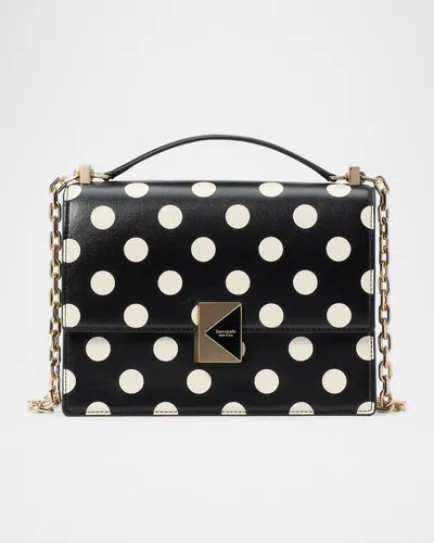 KATE SPADE DECO POLKA DOT LEATHER CHAIN SHOULDER BAG