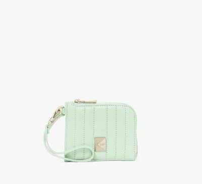 Kate Spade Deco Quilted Card Case Wristlet In Green