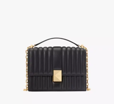 Kate Spade Deco Quilted Chain Shoulder Bag In Black