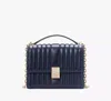 Kate Spade Deco Quilted Chain Shoulder Bag In Parisian Navy