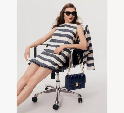 Kate Spade Deco Quilted Chain Shoulder Bag In Parisian Navy