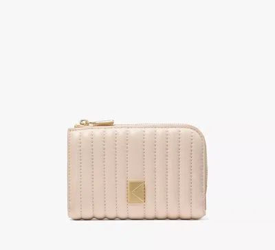 Kate Spade Deco Quilted Compact Wallet In Neutral