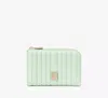 Kate Spade Deco Quilted Compact Wallet In Pistachio Ice