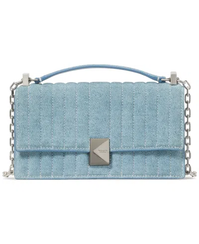 Kate Spade Deco Quilted Denim Mini Leather Crossbody In Multi