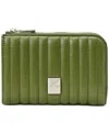 Kate Spade New York Deco Quilted Leather Coin Card Case Wristlet In Green
