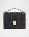 Kate Spade New York Deco Quilted Leather Small Chain Shoulder Bag In Black