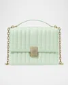 Kate Spade Deco Quilted Leather Shoulder Bag In Jungle Vine