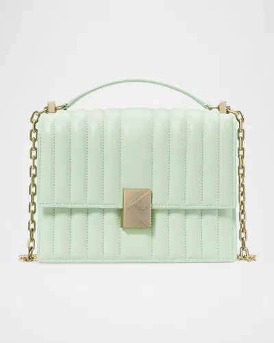 Kate Spade Deco Quilted Leather Shoulder Bag In Jungle Vine