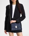 Kate Spade New York Deco Quilted Leather Small Chain Shoulder Bag In Parisian Navy