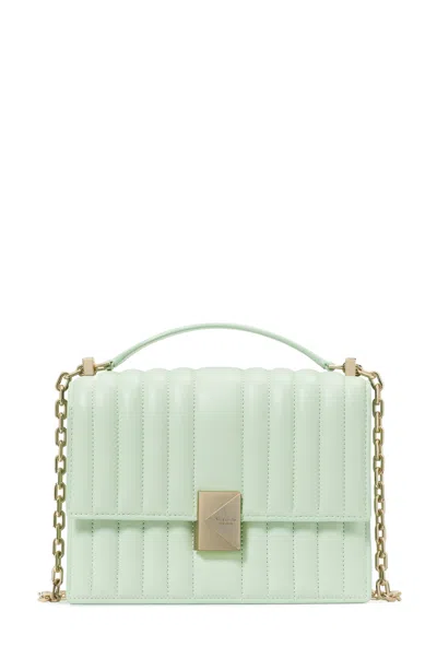 Kate Spade Deco Quilted Leather Small Chain Shoulder Bag In Pistachio Ice
