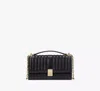 Kate Spade Deco Quilted Mini Flap Chain Crossbody In Black