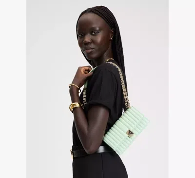Kate Spade Deco Quilted Mini Flap Chain Crossbody In Pistachio Ice