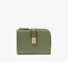 Kate Spade Deco Small Compact Wallet In Olive Leaf