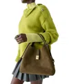 Kate Spade Deco Small Pebbled Leather & Suede Crossbody Tote