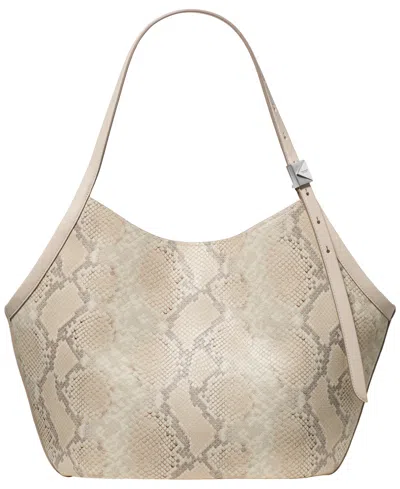 Kate Spade Deco Snake Embossed Dog Clip Tulip Tote Bag In Multi