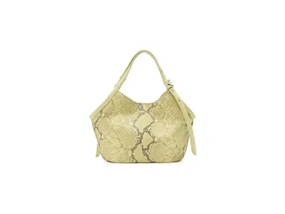Kate Spade Deco Snake Embossed Leather Small Tulip Tote Cross Body Handbags Pale Citron: One Size In Brown