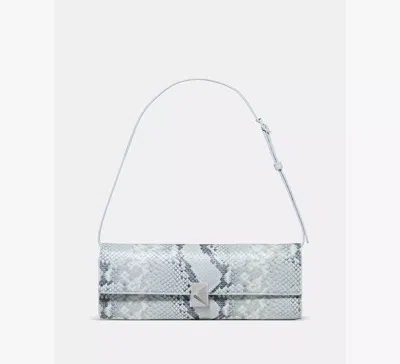 Kate Spade Deco Snake Embossed Soft Mini Shoulder Bag In Blue