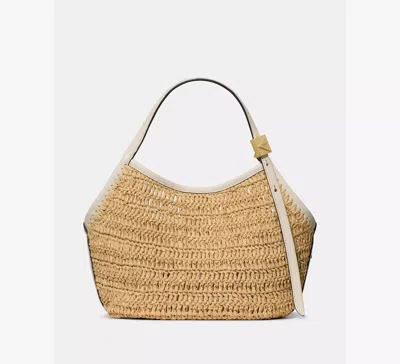 Kate Spade New York Deco Straw Small Tulip Tote Bag In Neutral