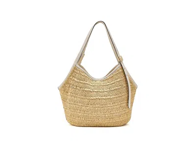 Kate Spade Deco Straw Tulip Tote Handbags Natural: One Size In Gray