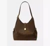Kate Spade New York Deco Pebble Leather And Suede Shoulder Bag In Brown