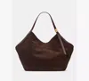 Kate Spade New York Extra Large Deco Suede Tulip Tote In Brown