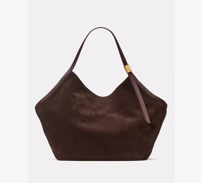 Kate Spade Deco Suede Large Tulip Tote In Brown