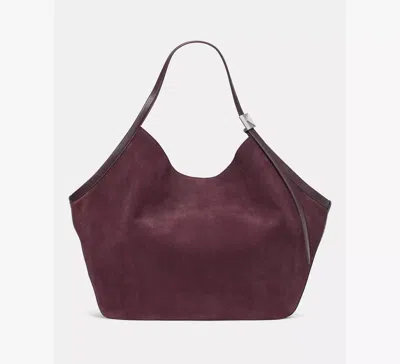 Kate Spade Deco Suede Large Tulip Tote In Purple