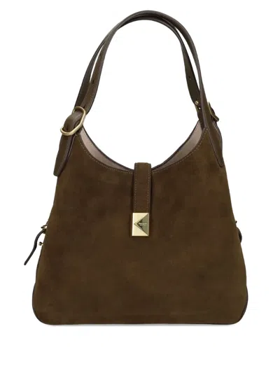 Kate Spade Deco Suede-leather Tote Bag In Brown