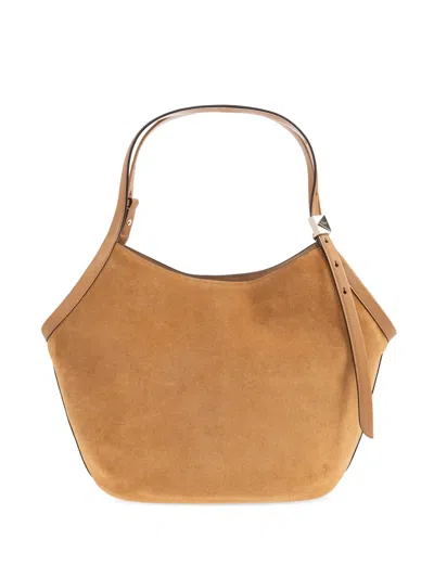 Kate Spade New York Deco Suede Tulip Tote Bag In Brown