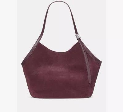 Kate Spade New York Deco Suede Tulip Tote Bag In Burgundy